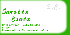 sarolta csuta business card